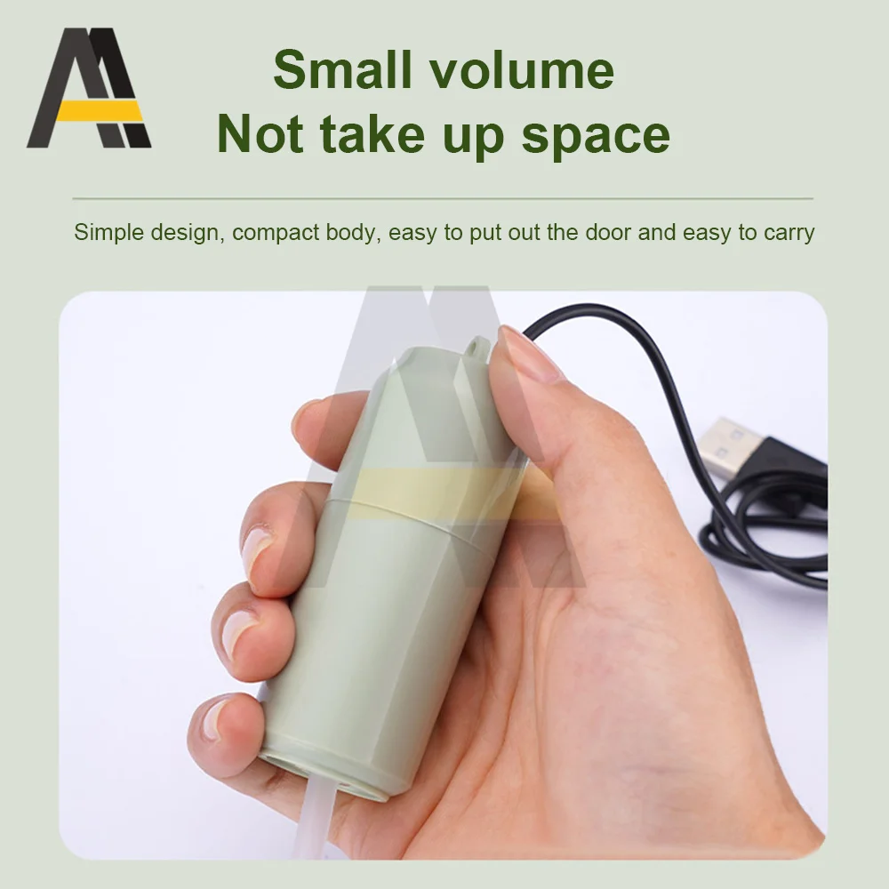 حوض السمك مضخة هوائية للأوكسجين خزان الأسماك USB ضاغط هواء صامت مهوية المحمولة الصغيرة المائية تررم حوض للأسماك الملحقات 5 فولت 1 واط
