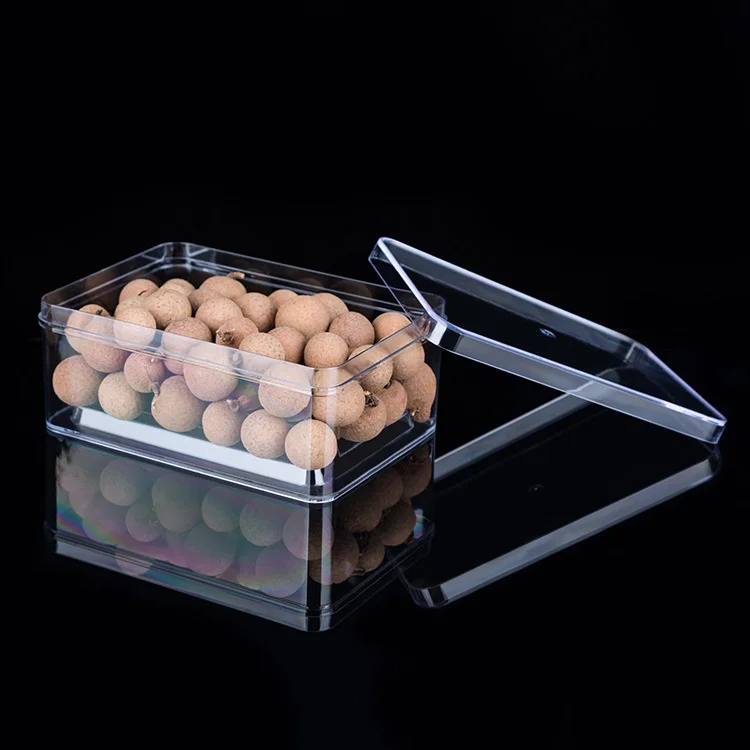 6 Pcs/lot  Plastic Storage Box Candy Nut Transparent Pastry Dessert Fruit Salad Fresh Keeping Box Plastic Storage Container