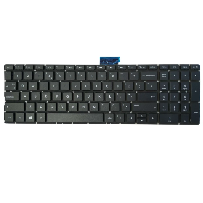 UK laptop keyboard for HP 15-BS 15-CD 15-BS015DX 15-bs573tx 15-bs007tx TPN-C129 925008-001 PK132043A00 black with Palmrest Upper