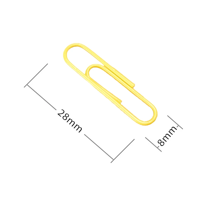 300PCS Z-LABEL Colorful Paper Clips Yellow Paper Clip Candy-colored Paper Clips Wholesale