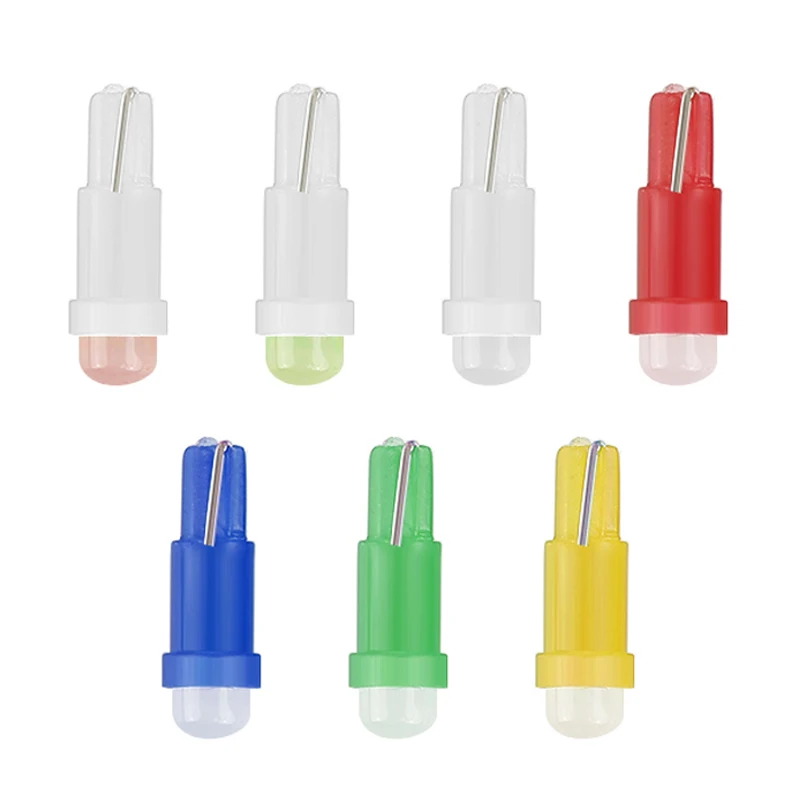 10pcs T5 Auto Car Dashboard Lights,Automobiles Parts DC 12V cob lamp  Auto Interior Indicator Bulb Signal Lamp Accessories