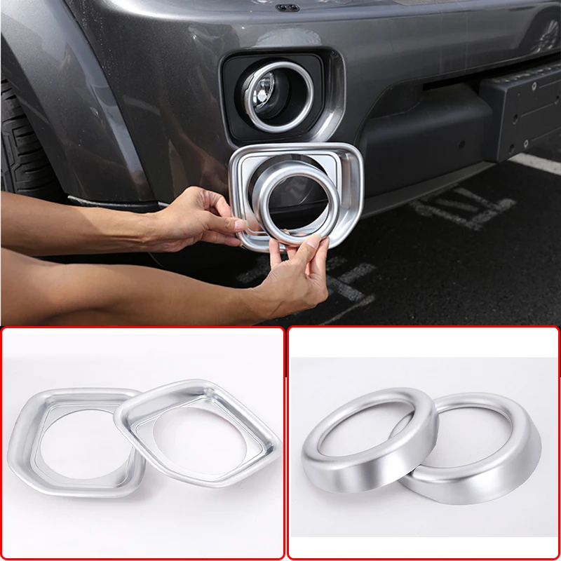 

2pcs Front Right & Left Fog Lights Lamp Frame Ring Cover Trim For Land Rover Discovery 4 LR4 2014-2016 Car Accessories