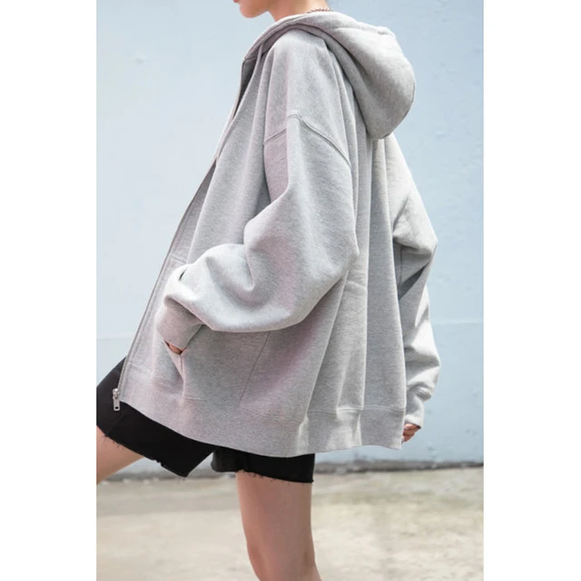 Oversized zip up hoodie brandy hotsell
