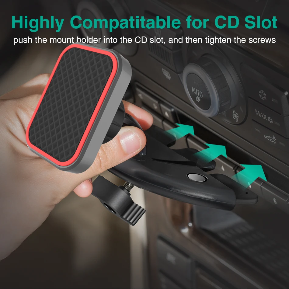 Supporto magnetico universale per telefono per auto supporto universale per Slot per CD supporto per culla supporto per rotazione 360 supporto per