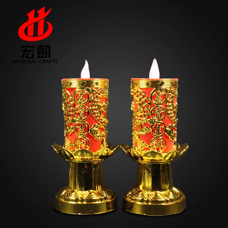 LED Electronic Candles for Buddha Light Simulation Led Buddha Candle Lamp Buddhist Supplies Buddhism Tools Flicker Lifelike Safe