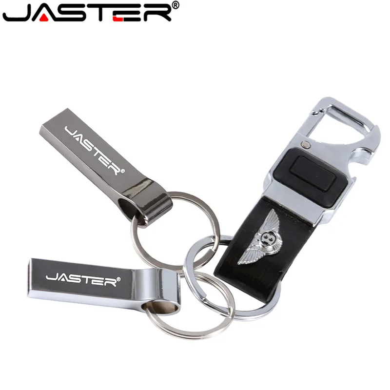 JASTER-Clé USB étanche en métal avec porte-clés, 4 Go, 8 Go, 16 Go, 32 Go, 64 Go