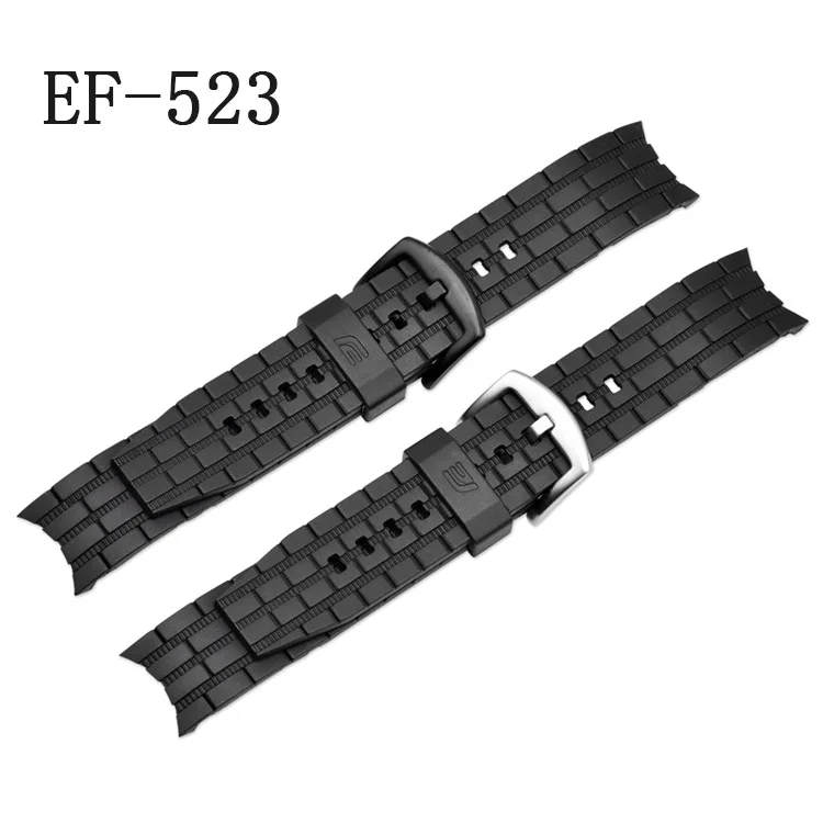 Watch Band Suit for Casio Edifice Series Watch Strap EF-550 / EF523 Rubber Resin Strap Watch