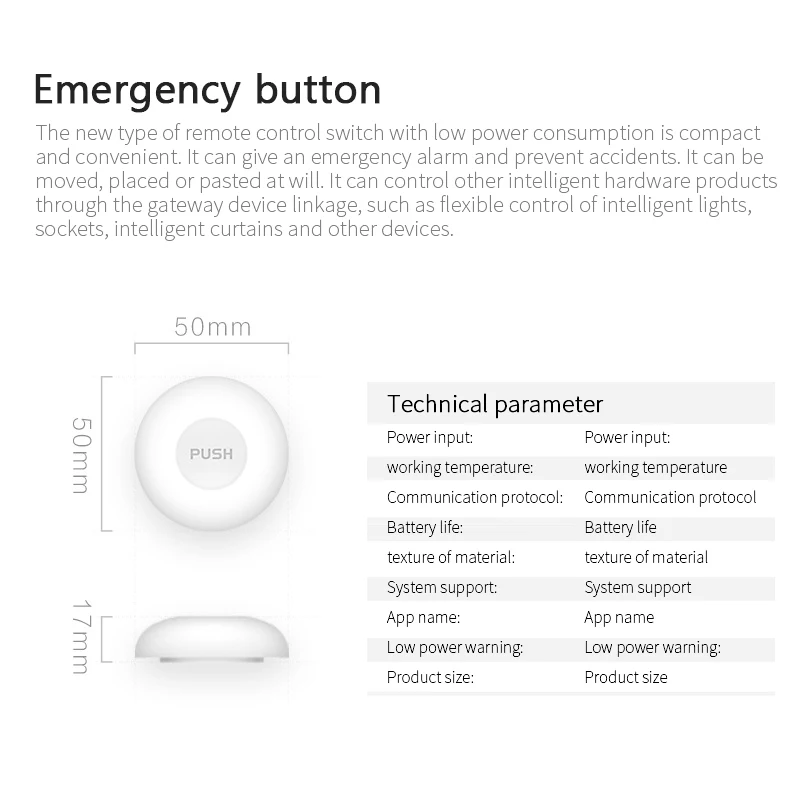 1~8PCS Wireless Emergency Button App Contronl Wide Coverage High Quality Waterproof Saft Smart Home