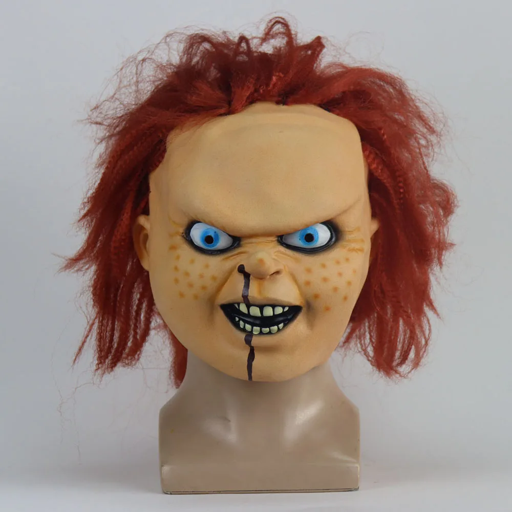 Masque de Chucky d'Horreur en Latex pour Enfant, Jeu de Guile, Clown, Cosplay, Effrayant, Joker, Accessoires de Costume de ixd'Halloween