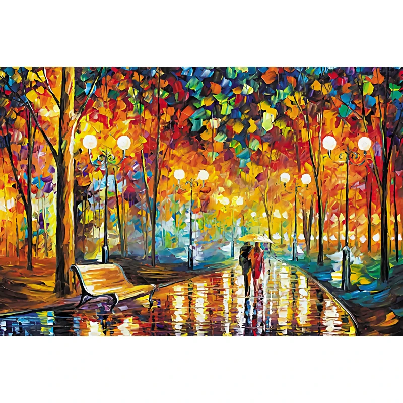 High Difficulty Wooden Adult Jıgsaw Puzzle of landscape Oil Painting starry sky 500PCS/BOX Wholesale price Age 8+