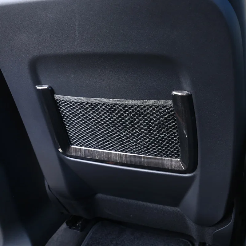 2pcs Carbon Fiber ABS Plastic Rear Seat Net Bag Panel Trim For Range Rover Sport Evoque Discovery Sport Car-Styling Accessory