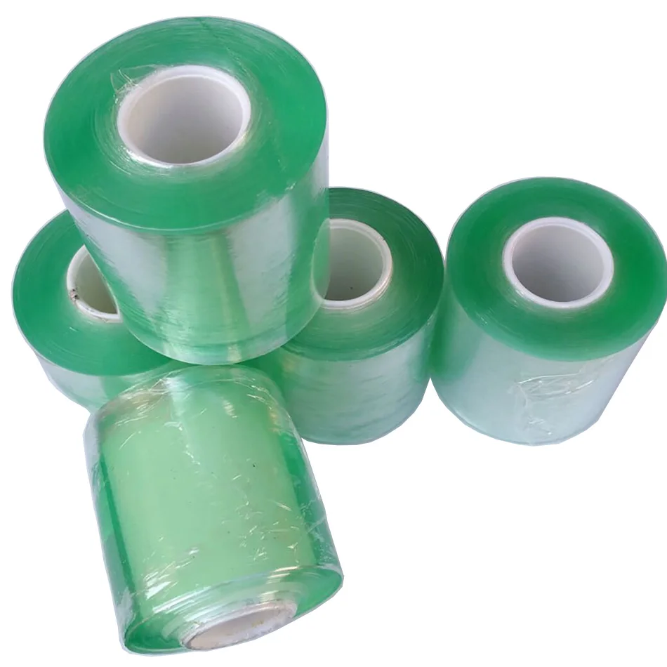 6CMx200M/1 roll  Clear Plastic Stretch Wrap Film Grafting Garden Tools forGardening bind belt PVC tie Tape