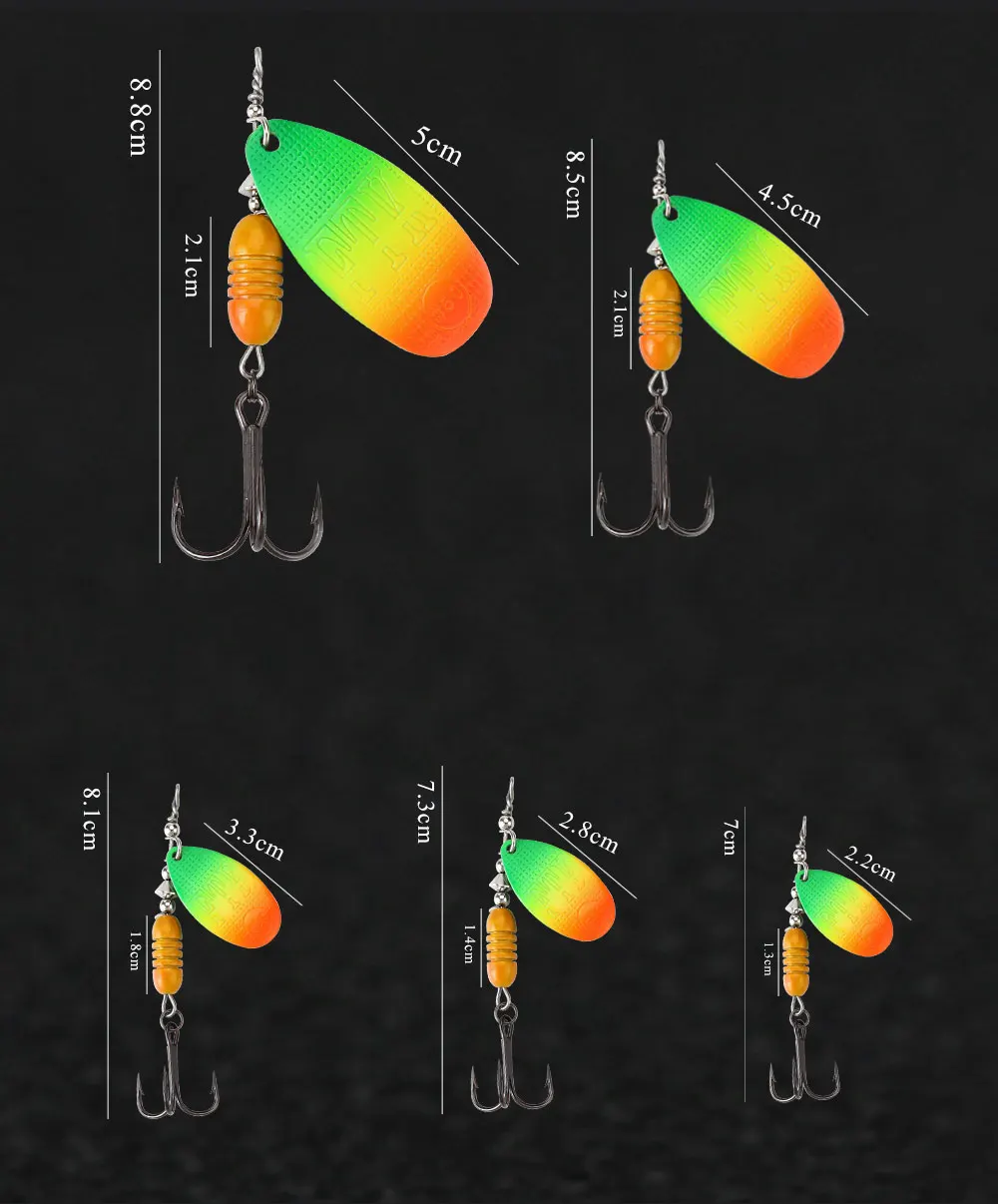 FTK Neuer Metall-Angelköder Spinnerbait 5,8g 6,3g 10,2g 16,9g 18,8g Hochwertige Hartköder mit Dreifachhaken Angelzubehör für Hecht – Detail 4