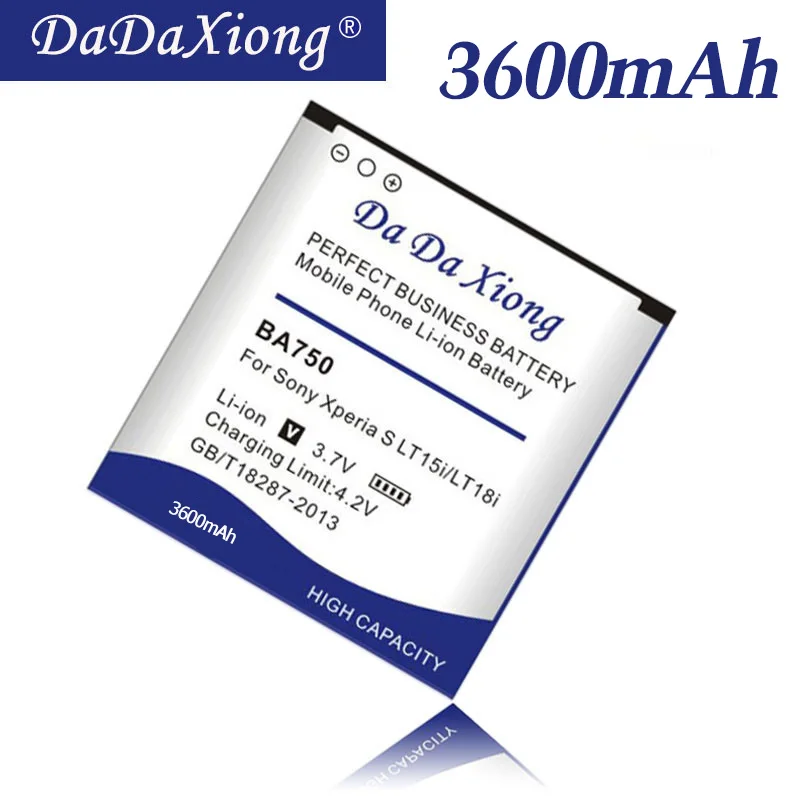 DaDaXiong 3600mAh BA750 Li-ion For Sony Ericsson Xperia Arc S LT15i LT18i X12 Etc Phone Battery