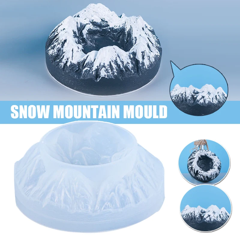 1Pcs Snow Mountain Silicone Mold Epoxy Resin Casting Silicone Volcano Mold DIY Plaster Jewelry Making Tool
