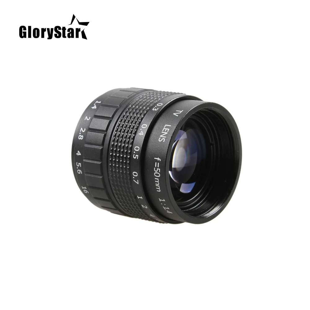 GloryStar 50mm F1.4 CCTV TV Movie lens+C Mount+Macro ring For Pentax Q / Q10 / Q7 / Q-S1 C-PQ