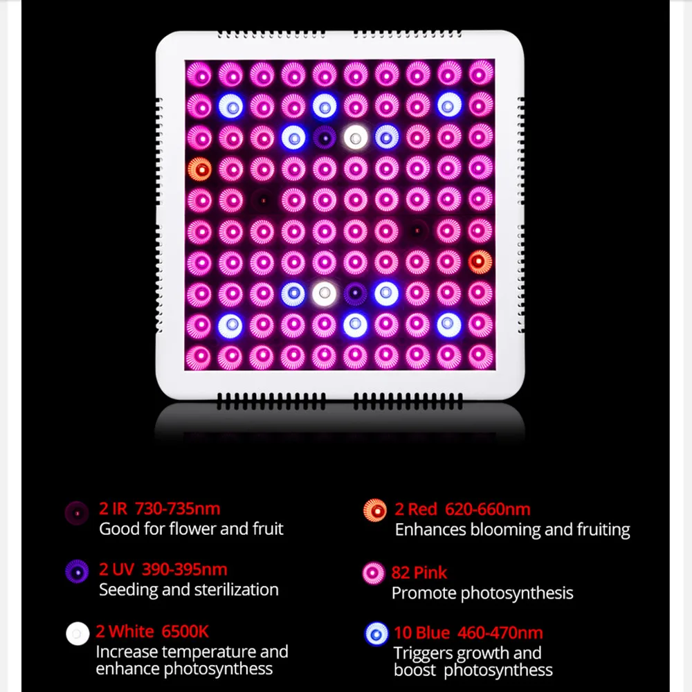 실내 식물용 LED 성장 조명, AC85-265V 풀 스펙트럼 식물 조명, 꽃 모종 재배 램프, 25W, 45W, 300W