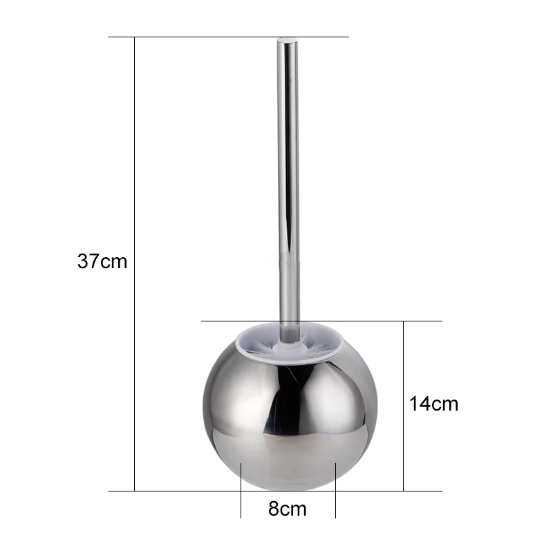 Stainless Steel Toilet Bowl Brush Bathroom Toilet Brush Holder With Base Toilet Brush Set Home Cleaner Brush Nickel S0309