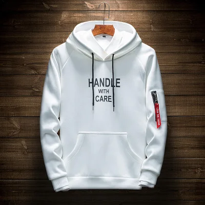 

Hoodies Men Nice Print Letter Solid Casual Hooded Sweatshirts Mens Zipper Streetwear Pullovers Long Sleeve Brand Clothing Homme