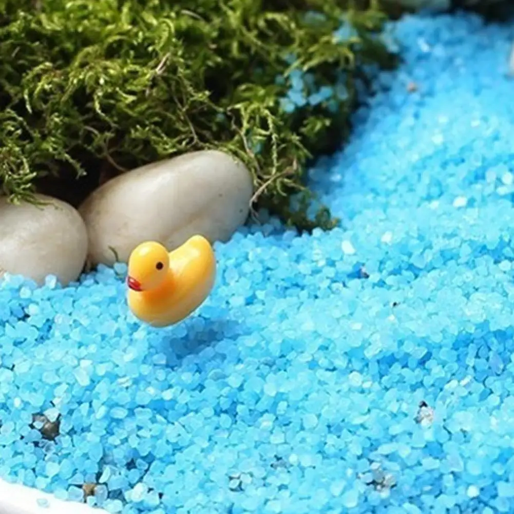 1 bolsa de arena azul para miniaturas, Terrario de musgo de jardín de hadas, artesanía, figuritas de bonsái, suministros, productos de accesorios