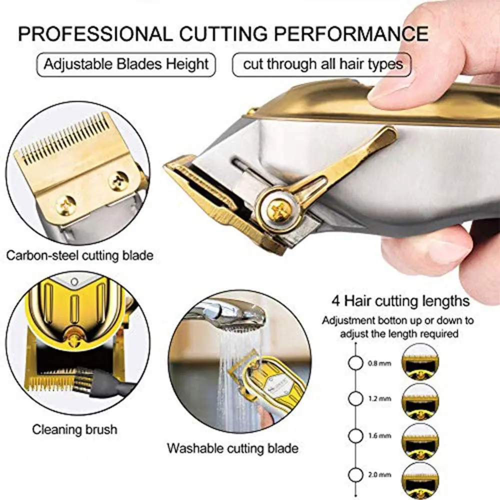Kemei Professional All Metal Hair Clipper Men Electric Hair Trimmer Fade Hair Cutter Haircut Machine Barber shop KM-1976 KM-1977 - Image 5