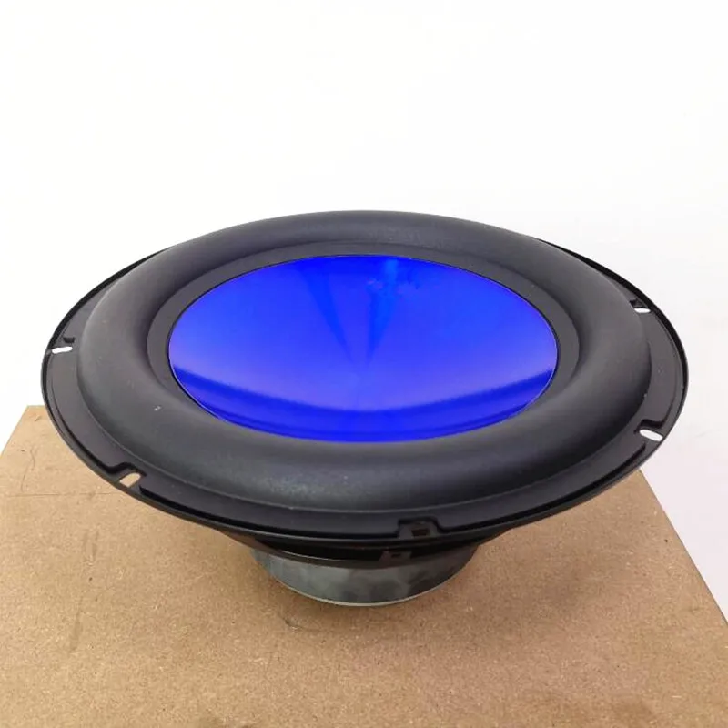 8 Inch Car Bass Subwoofer 400W 4 Ohm Round Blue U Shape PEI Cone Thick Rubber Ring Loudspeaker Modified for Car /Home Speaker