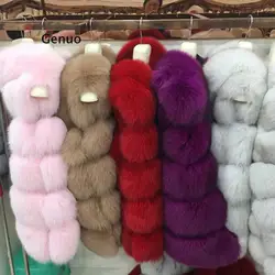 Colete sem mangas de peles artificiais feminino, casacos grossos, jaqueta casual, quente, fino, Casacos de raposa falsa, inverno, nova moda