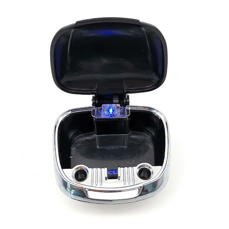 

Universal Black Car SUV Cigarette Ashtray Stand Holder Blue LED Detachable Base