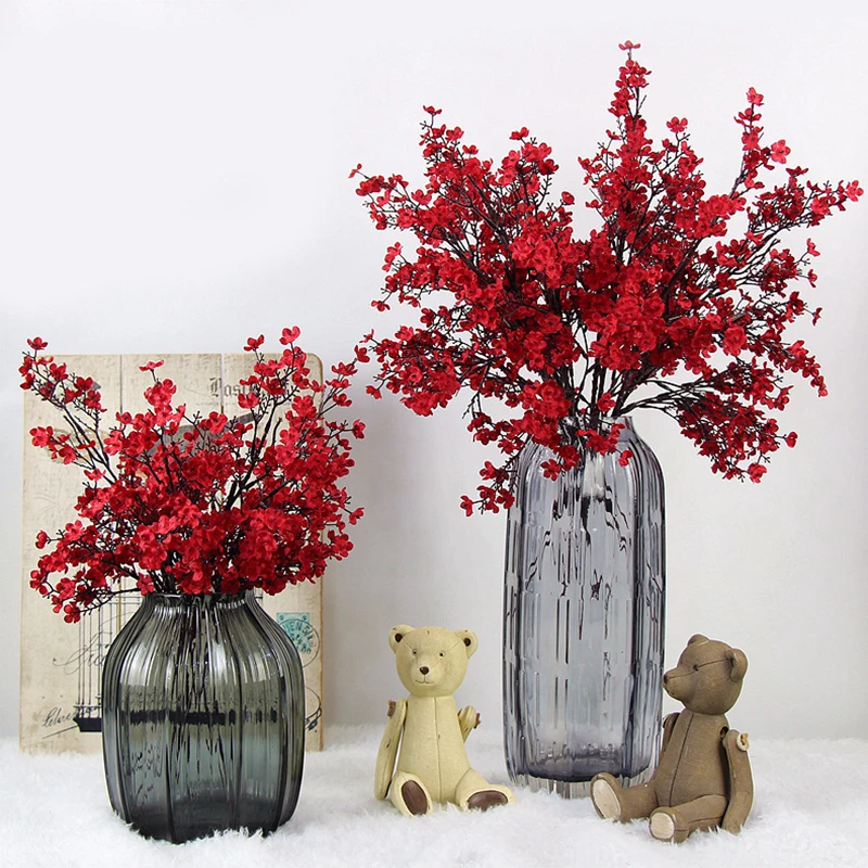Gypsophila Artificial Flowers White Branch High Quality Baby Breath Fake Plants Long Bouquet Home Wedding Decor Autumn Christmas