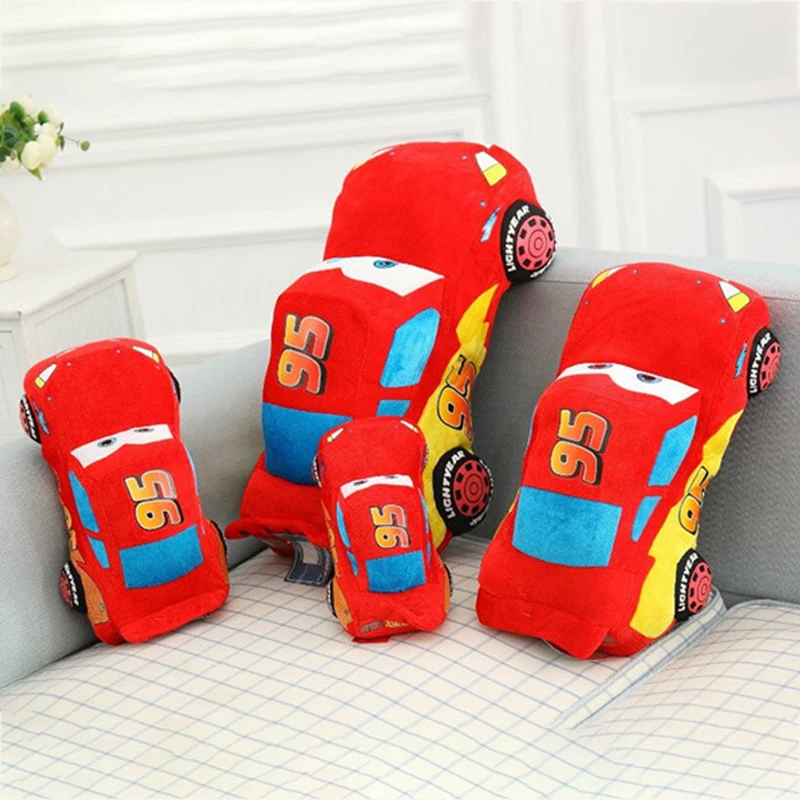 Disney Pixar Stuffed Plush Cars Pillow Kids Toys Red Lightning Mcqueen Model Cute Cartoon Movie Decoration Gifts For Children