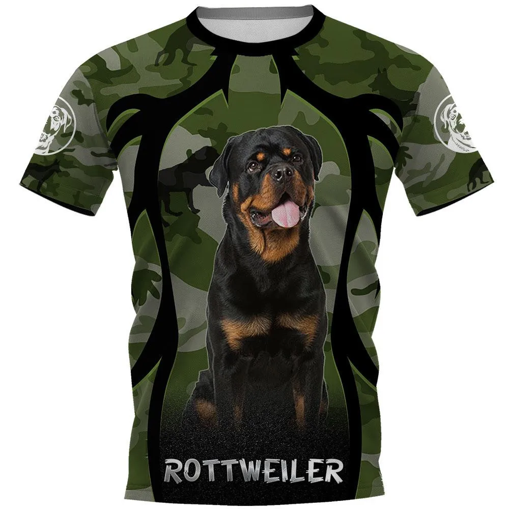 HX Animals T-shirt 3D Graphic Animals Camouflage Dogs Malinois T-shirts Fashion Funny Pullovers Casual Tops Men Clothing