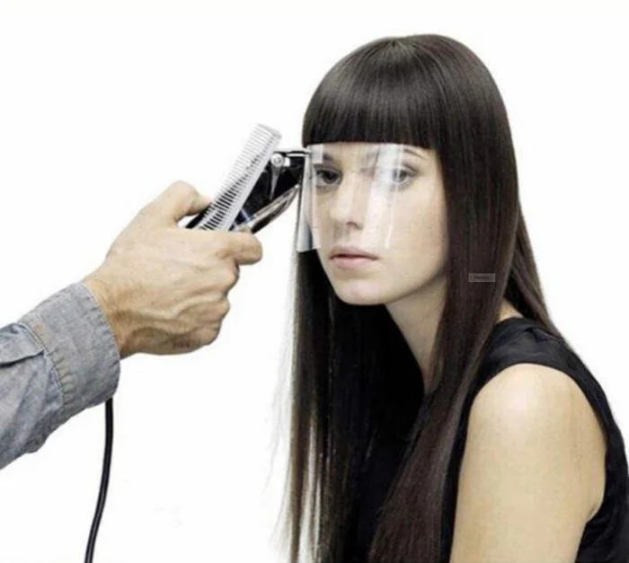 50pcs disposable haircut mask Hairdressing bangs protect shield salon barber dye perm hair styling tools