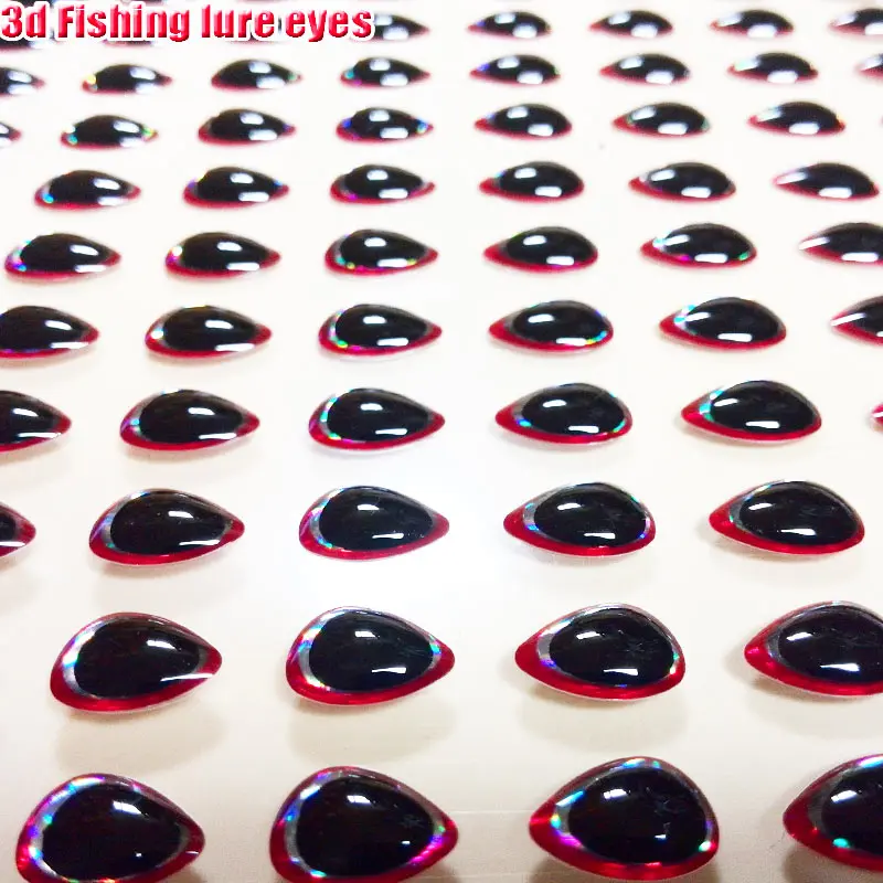 2021NEW fishing lure eyes triangular shape three color 3d lure eyes 4 size 6mm 7mm 8mm 9mm each lot 300/lot