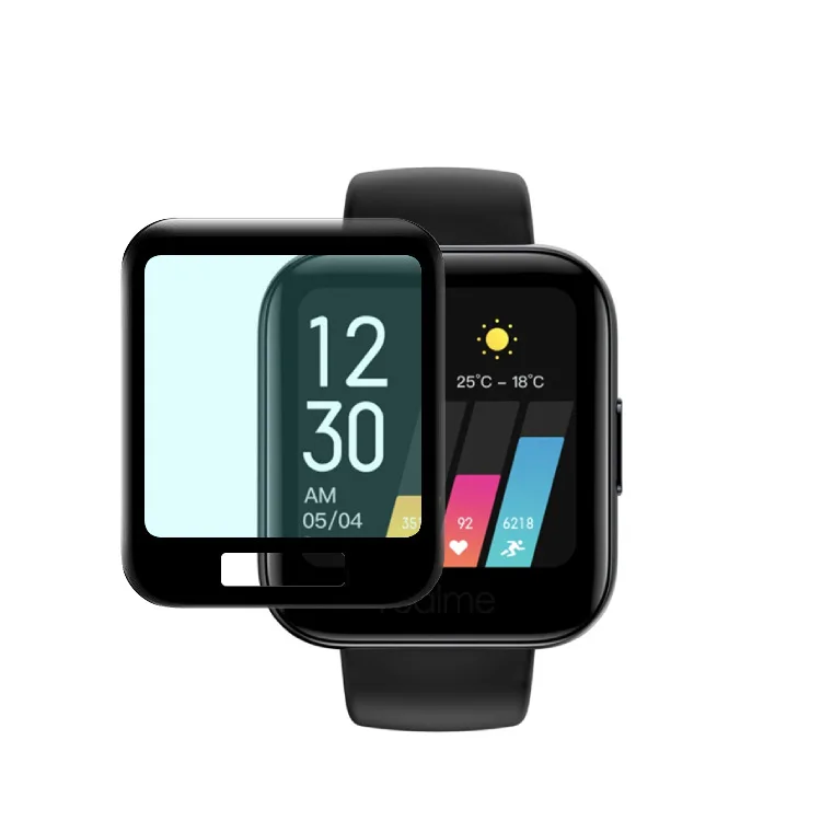 ثلاثية الأبعاد حافة كاملة جديدة لينة طبقة رقيقة واقية حماية غطاء ل Realme ساعة Smartwatch واقي للشاشة ل Realme ساعة اكسسوارات