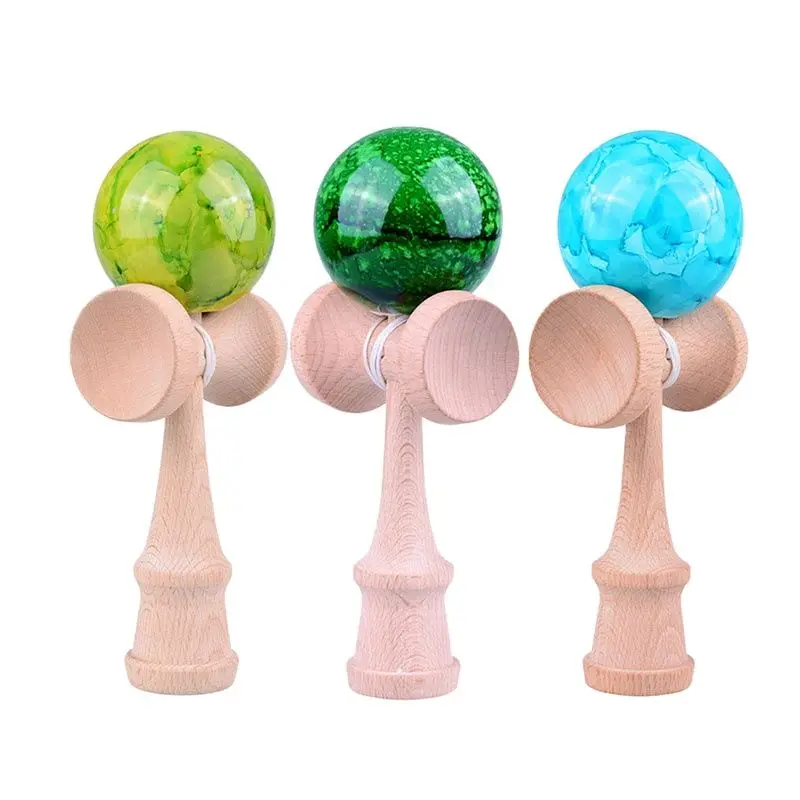 6cm Kendama Ball Professional Toy Marble color Kendama Juggling Balls Toys For Children Adult Game Christmas Toy Colors Random