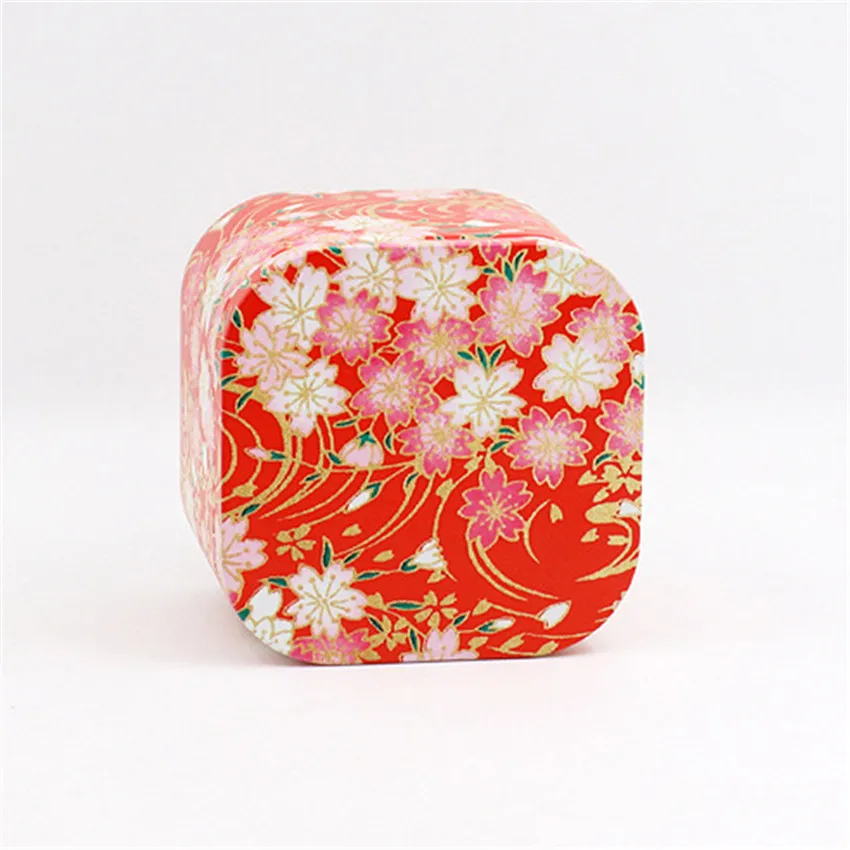 1PC Mini Jewelry Box Storage Boxes Creative Tinplate Tea Candy Nut Box Home Decoration Organize Case Storage Box 75*75*58mm