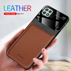 Leather Mirror glass Silicone Shockproof Case For Samsung Galaxy A22 5G Soft Protector Phone Case for galaxy a 22 22a galax a22