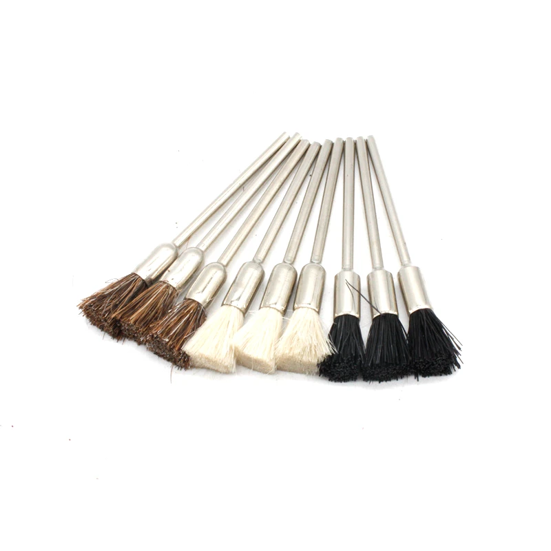 20pcs Hair Polishing Brush Abrasive Tools 2.35mm Shank Steel Wire Wheel Brushes for Metal Rust Removal