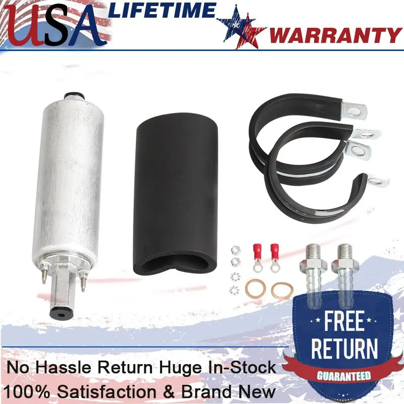 ForGenuine GSL392 Walbro TI 255LPH Inline High Pressure Fuel Pump w/ Install Kit