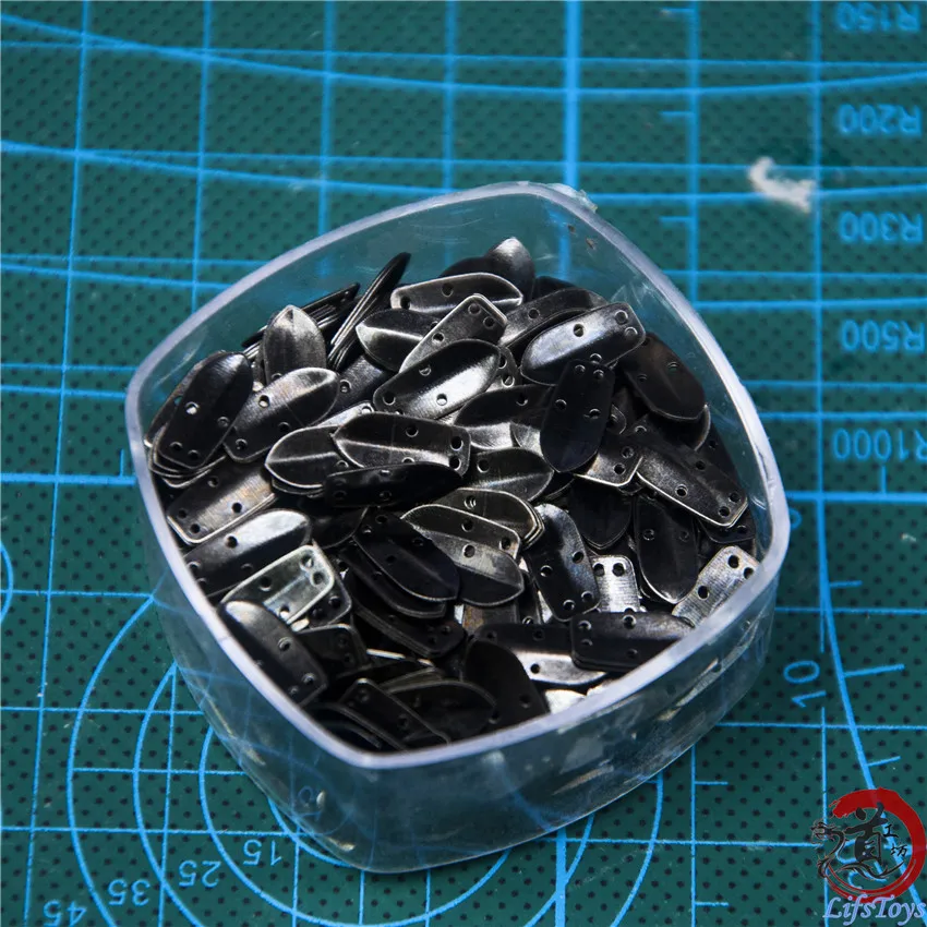 500PCS 1:6 Soldier Armor Accessories Metal Armour Dragon Scales Electroplating Oxidation Resistant Magnetic Adsorption