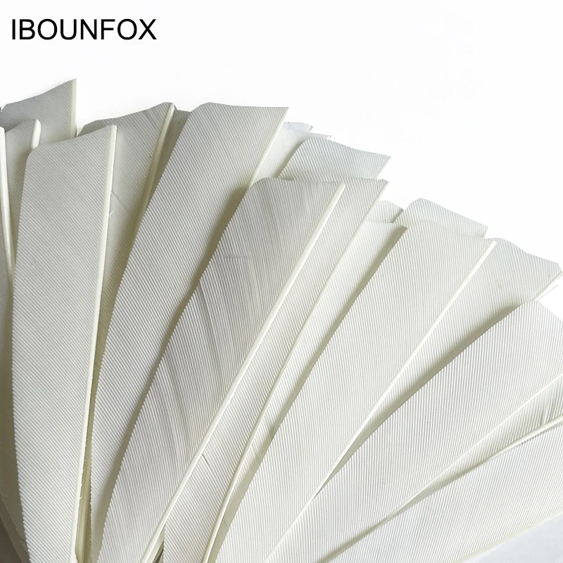 

50pcs White Turkey Arrow Archery Feathers Shield Hunting Fletching Archery Accessories Crossbow Fletch Arrow Vanes