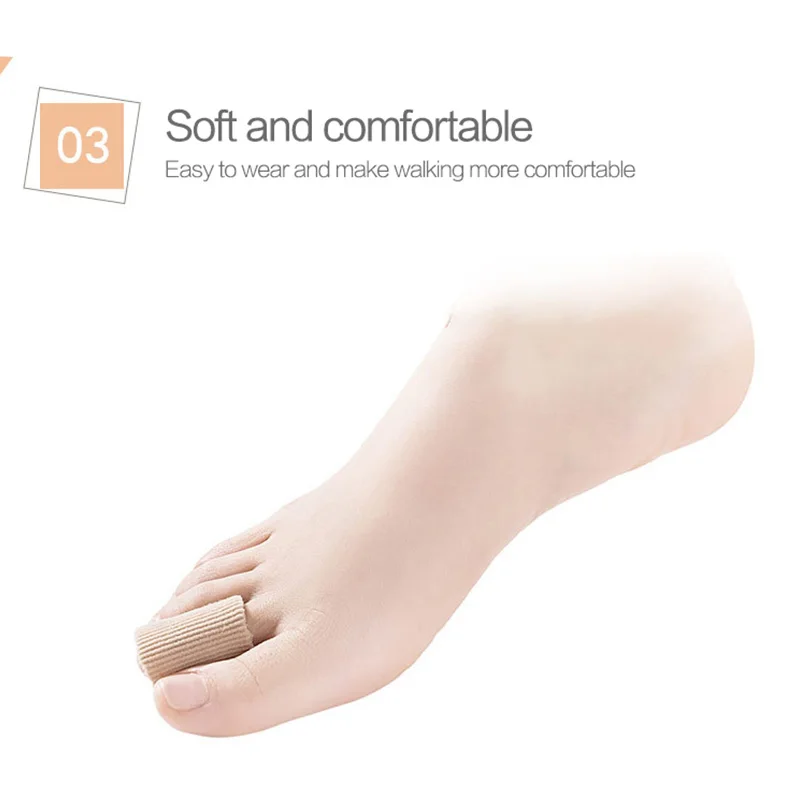 Fabric Gel Tube Bandage Finger&Toes Separator Maintain Cushion Corns Hallux Valgu Blisters Calluse Pain Relief Pads Inserts