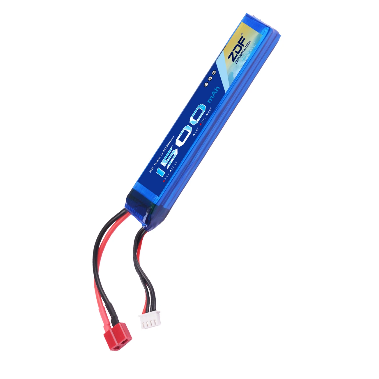 ZDF AirSoft pistolet bateria 7.4V 1500mAh 20C Max 40C 2S bateria lipo z wtyczką Tamiya dla AKKU Mini Airsoft pistolet bateria model RC