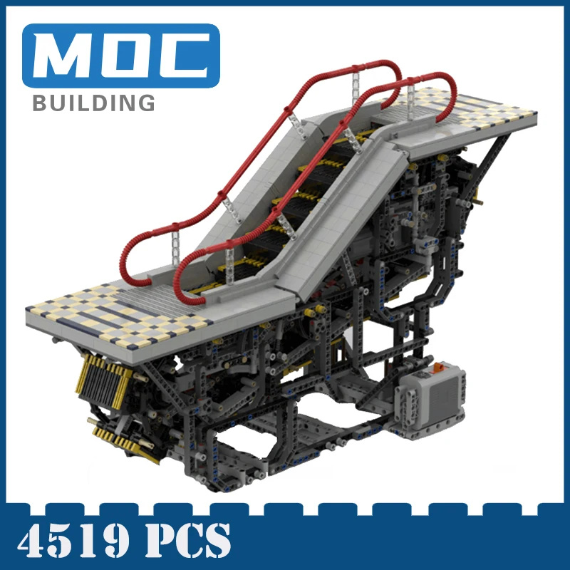 Motorized Escalator GBC MOC Building Blocks Technology Bricks Educational Toy Xmas Gifts DIY Assembly Collection Model Sets