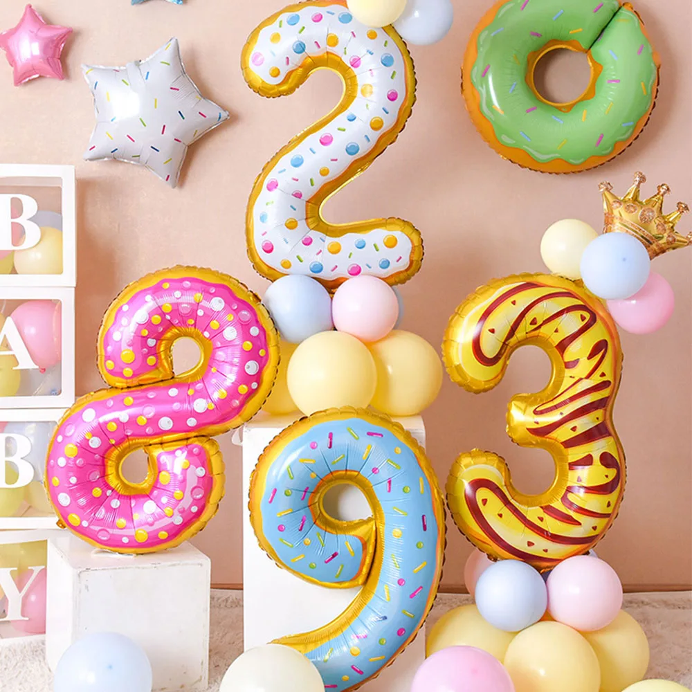 

32inch Sweet Candy Balloon Set Candies Theme Number Balloons Helium Mylar Foil Balloon Party Birthday Baby Shower Decor Supplies