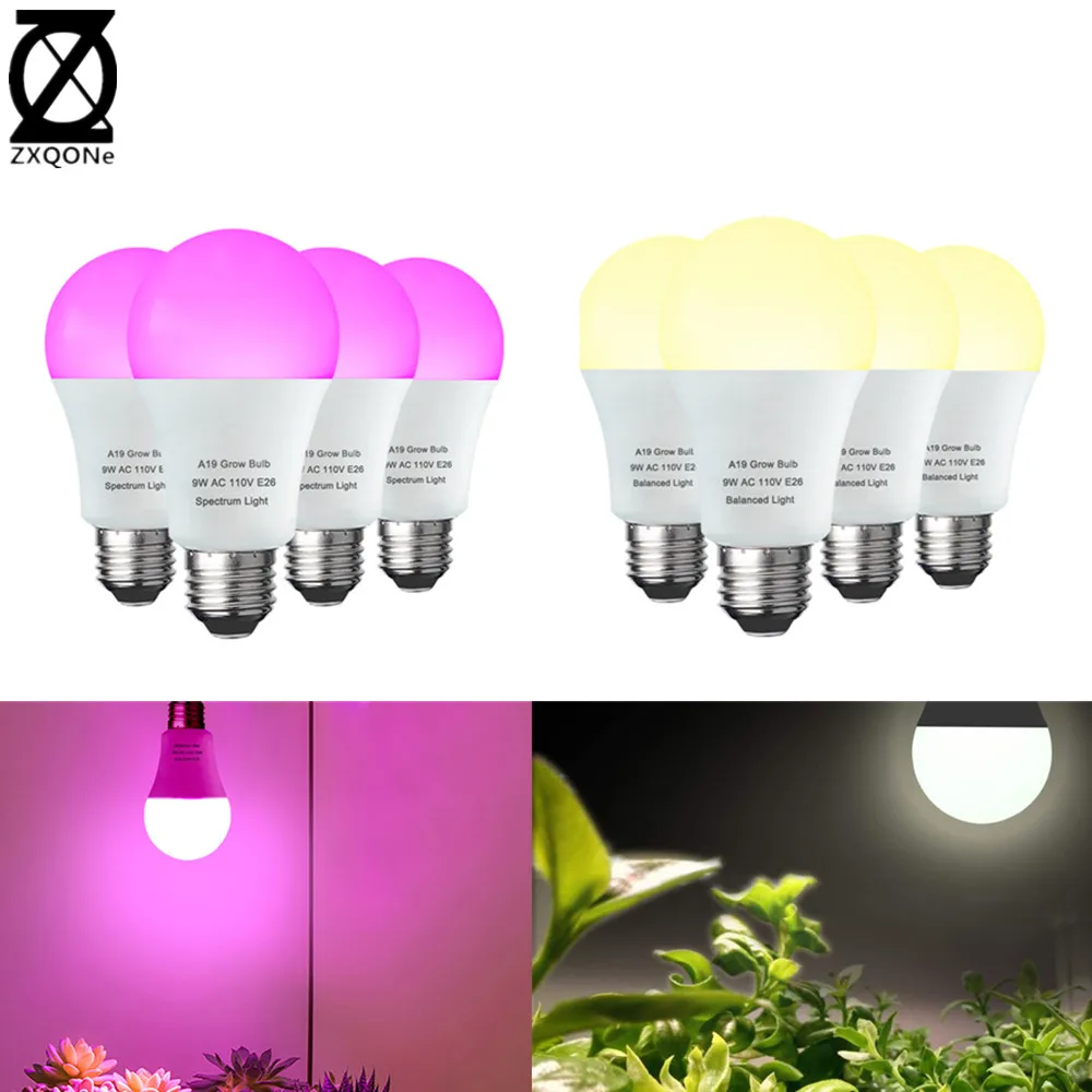 E27 Led Grow Lamp 100W Led grow 85-265V Light Full spectrum Purple Red Light/ 3500K Sunlight For Indoor Balcony Plant Grow