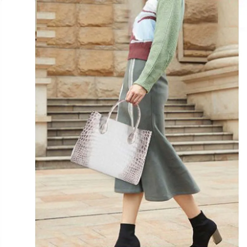moben crocodile leather Female bag new large capacity temperament portable One shoulder women handbag