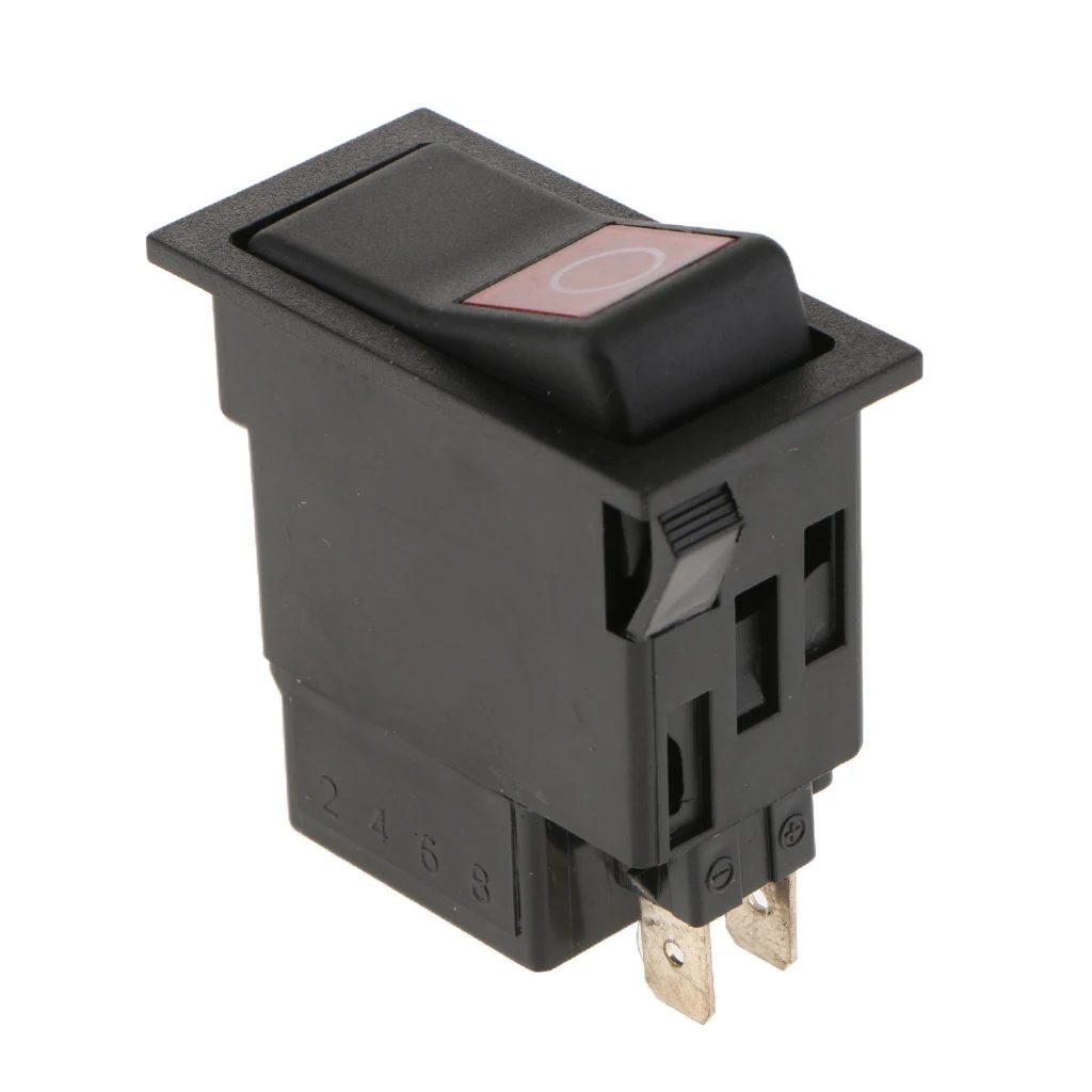Interruptor de luz roja para coche, balancín redondo de encendido/apagado, palanca SPST para camión, 12V-24V