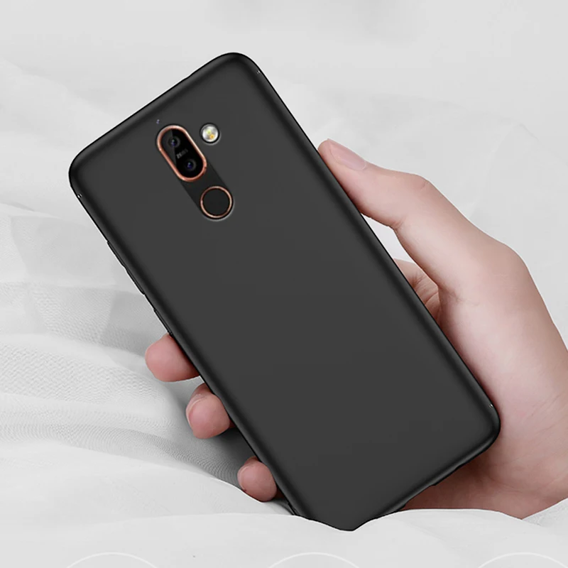 Black Soft Silicone Capa for Nokia 7 Plus TA-1055 Case 6.0 Inch Soft TPU Good Quality Coque For Nokia 7 Plus 4GB 64GB Cover