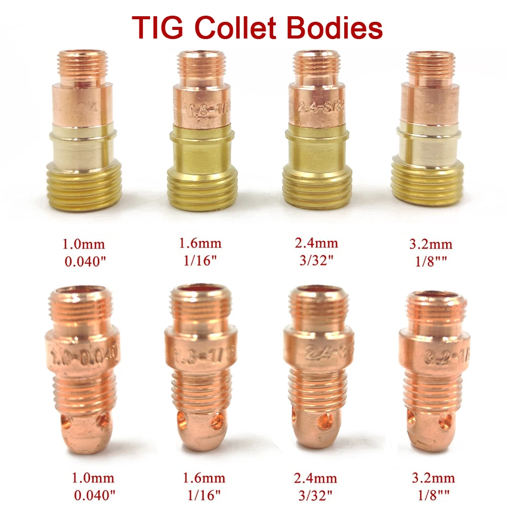 49Pcs TIG Welding Torch Durable Practical Accessories Stubby Gas Lens Tig #10 Glass Cup Collet Tips For WP17 WP18 WP26